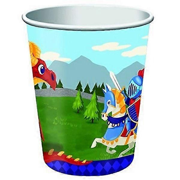 クリエイティブパーティー中世の王子紙パーティーカップ(8個入り)マルチカラーワンサイズ