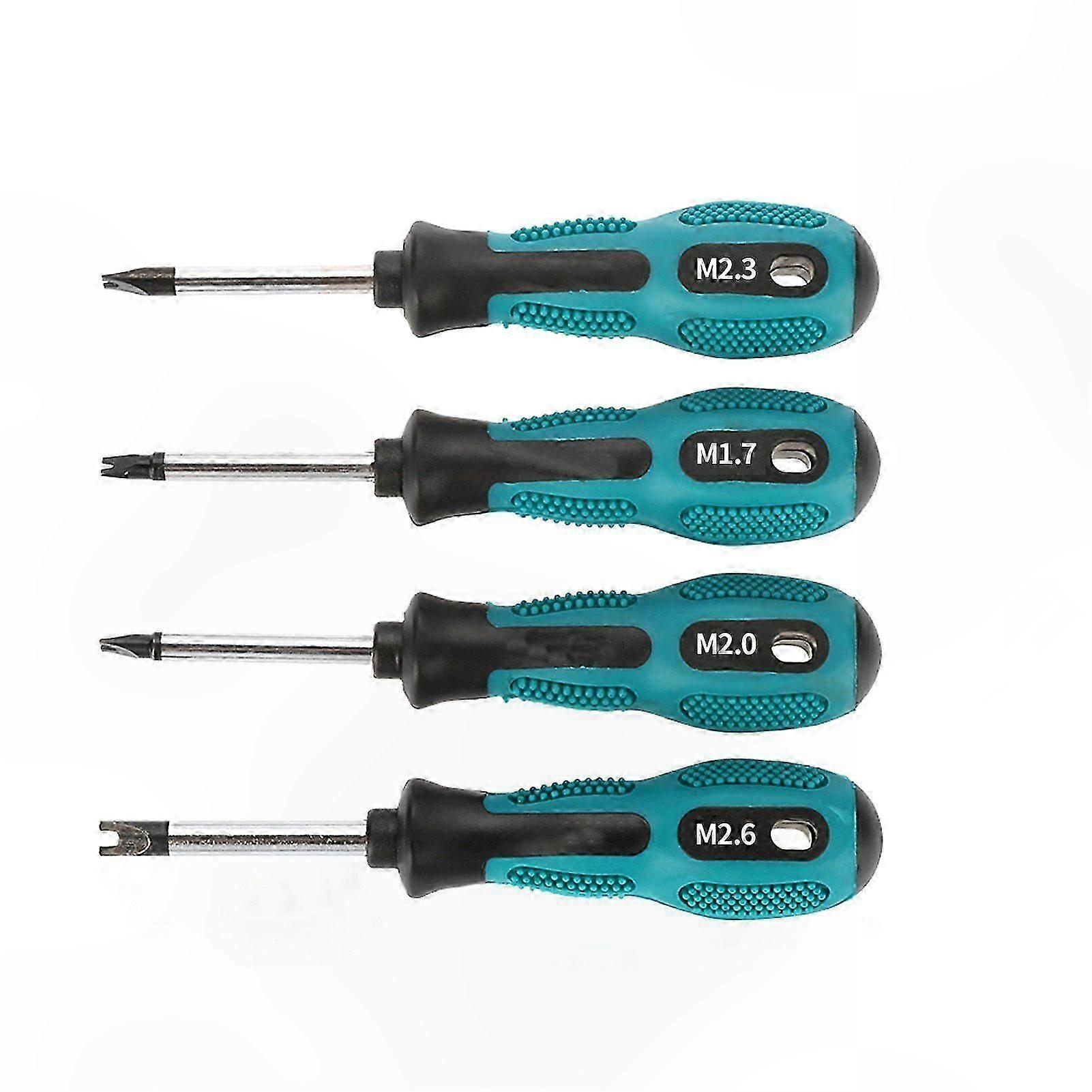 Magnetic Slotted Screwdriver Set - 4pcs Multi-Function Hand Tools with U-Fork Design for Various Applications