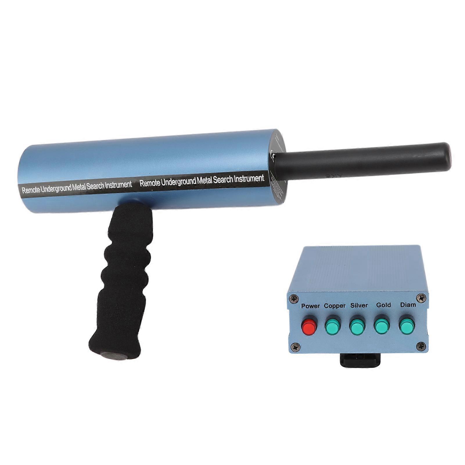 14m Depth AKS Metal Detector 800m Range Aluminum Metal Finder Scanner Equipment 100‑240V EU Plug Blue