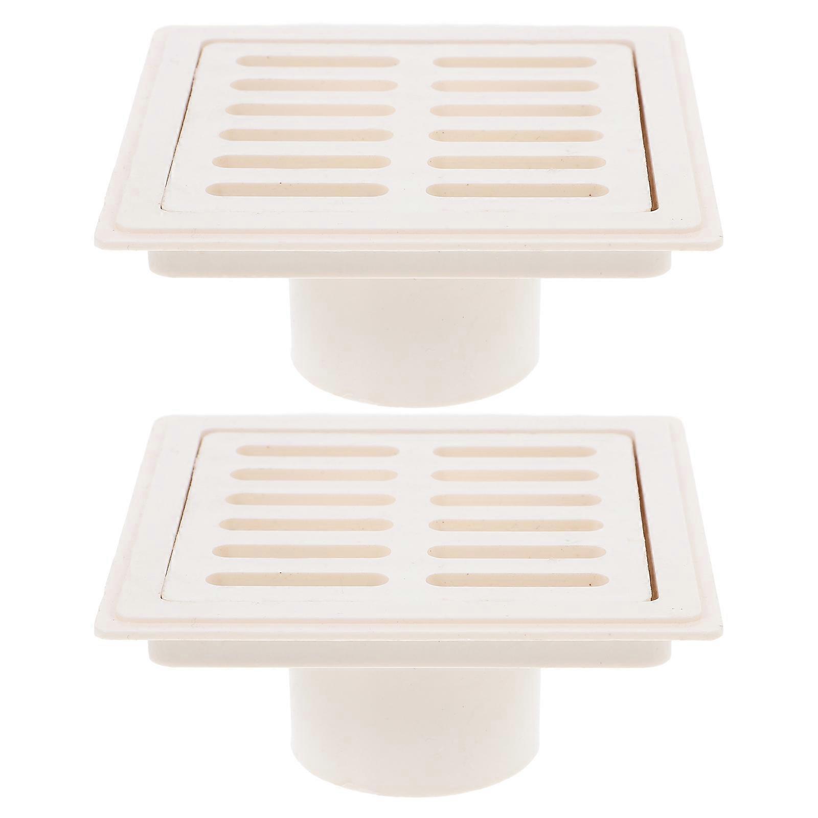Swimming Pool Drain Cover Floor Strainer Insert Pipe Drainage Improvement Modern Outer Diameter 45mm PVC 2Pcs