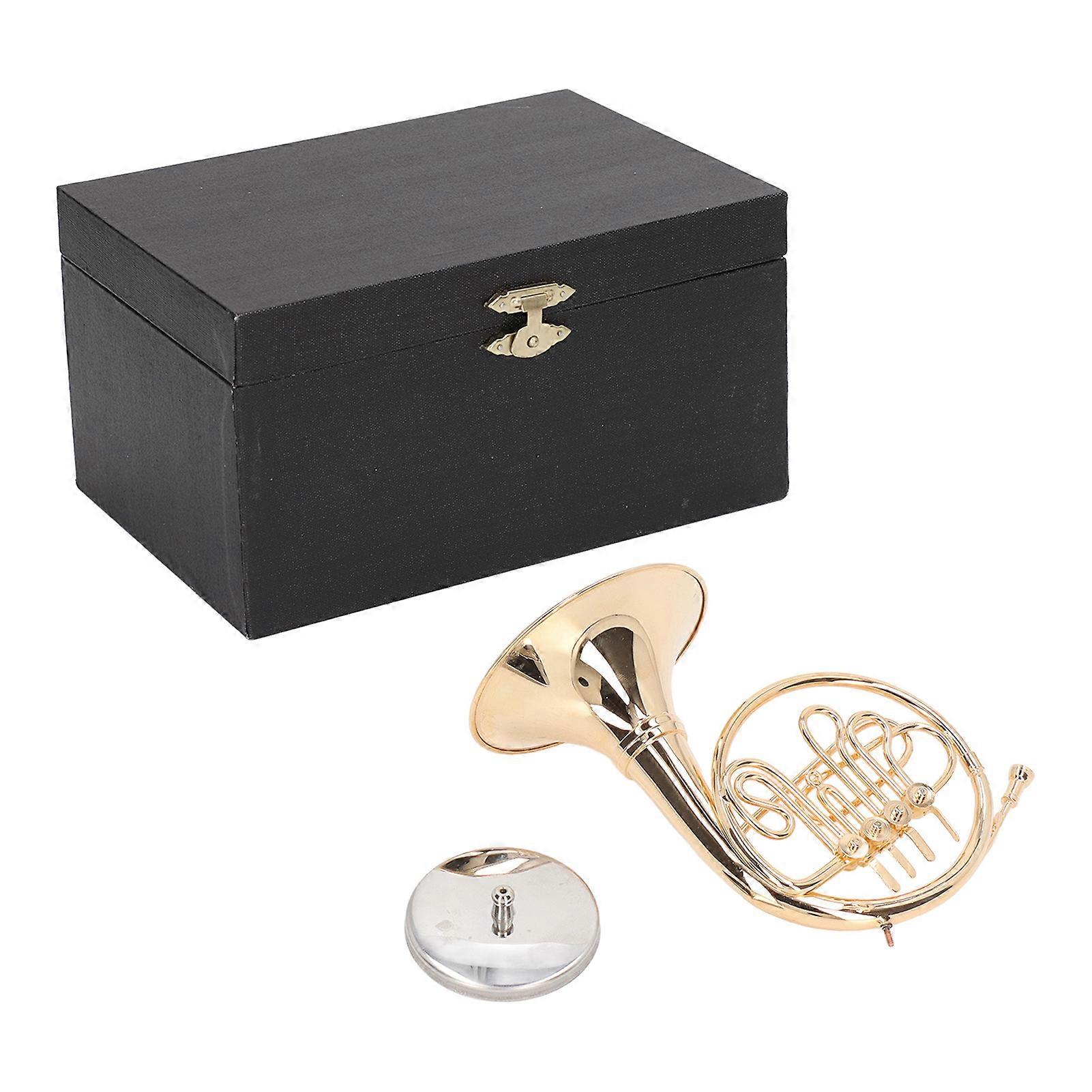 النحاس مصغرة الفرنسية القرن البسيطة الفرنسية القرن نموذج آلة موسيقية طبق الأصل دمية ديكور المنزل