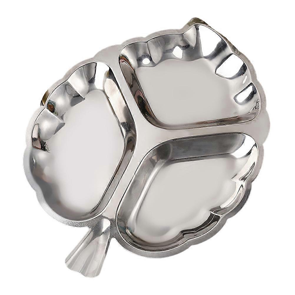 Retro European Style Fruit Dessert Plate With Multi-Grid Design Perfect For Gatherings 34.5x25.7cm 1Pcs