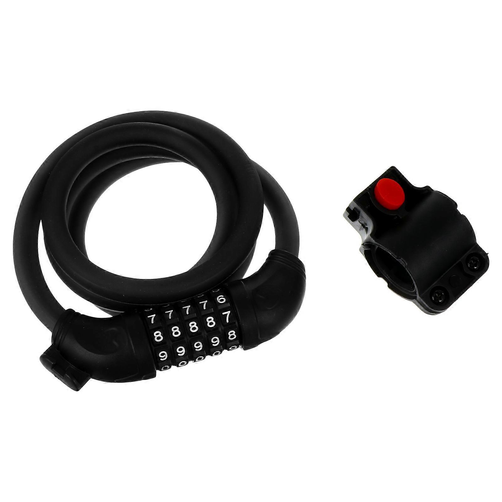 Portable Password Lock Cable Security Lock Ideal For Motorcycle Riding With Weather Resistant Features In 1Set