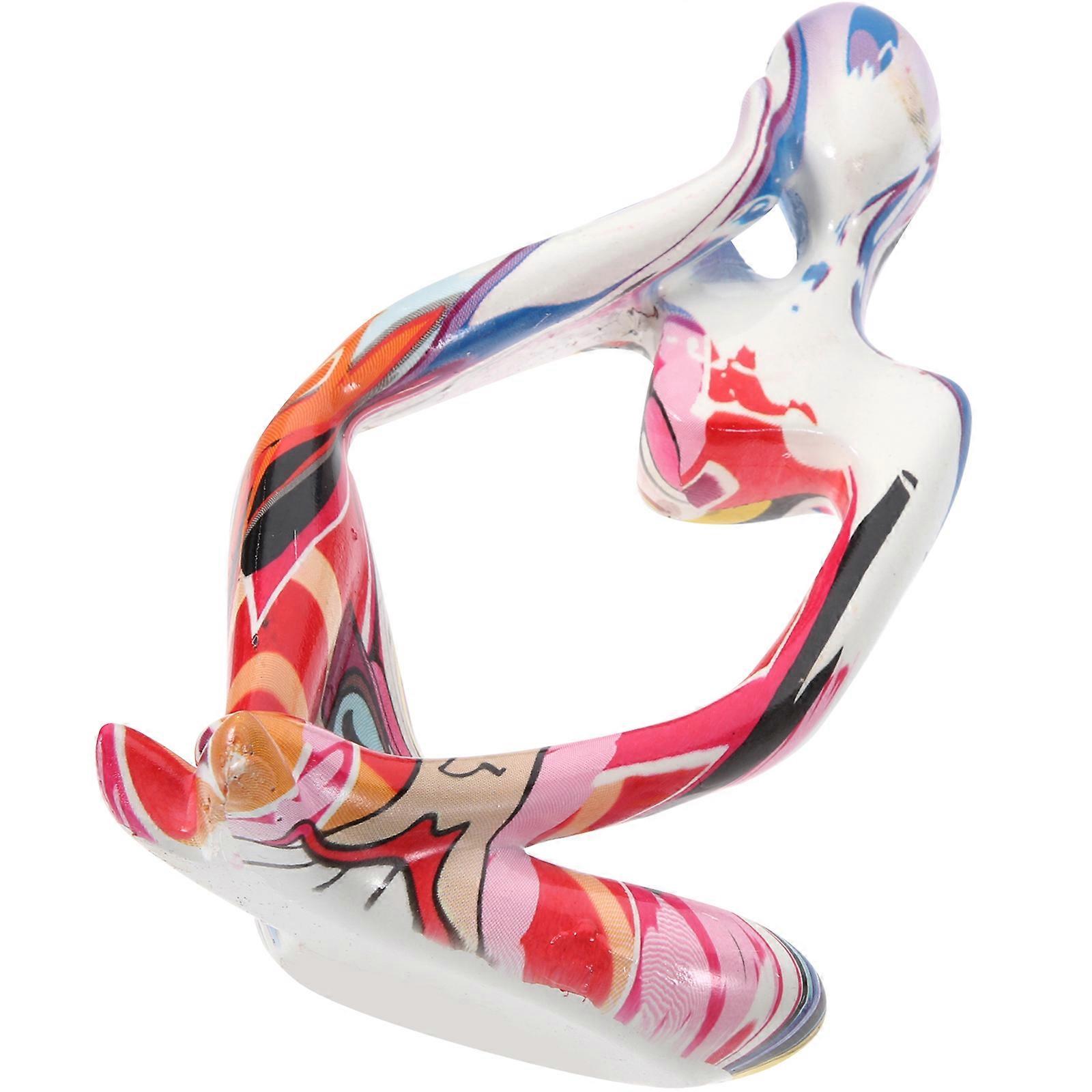 Stylish Thinker Figurine Bookshelf Desktop Decoration Multi Color Abstract Sculpture 1Pack