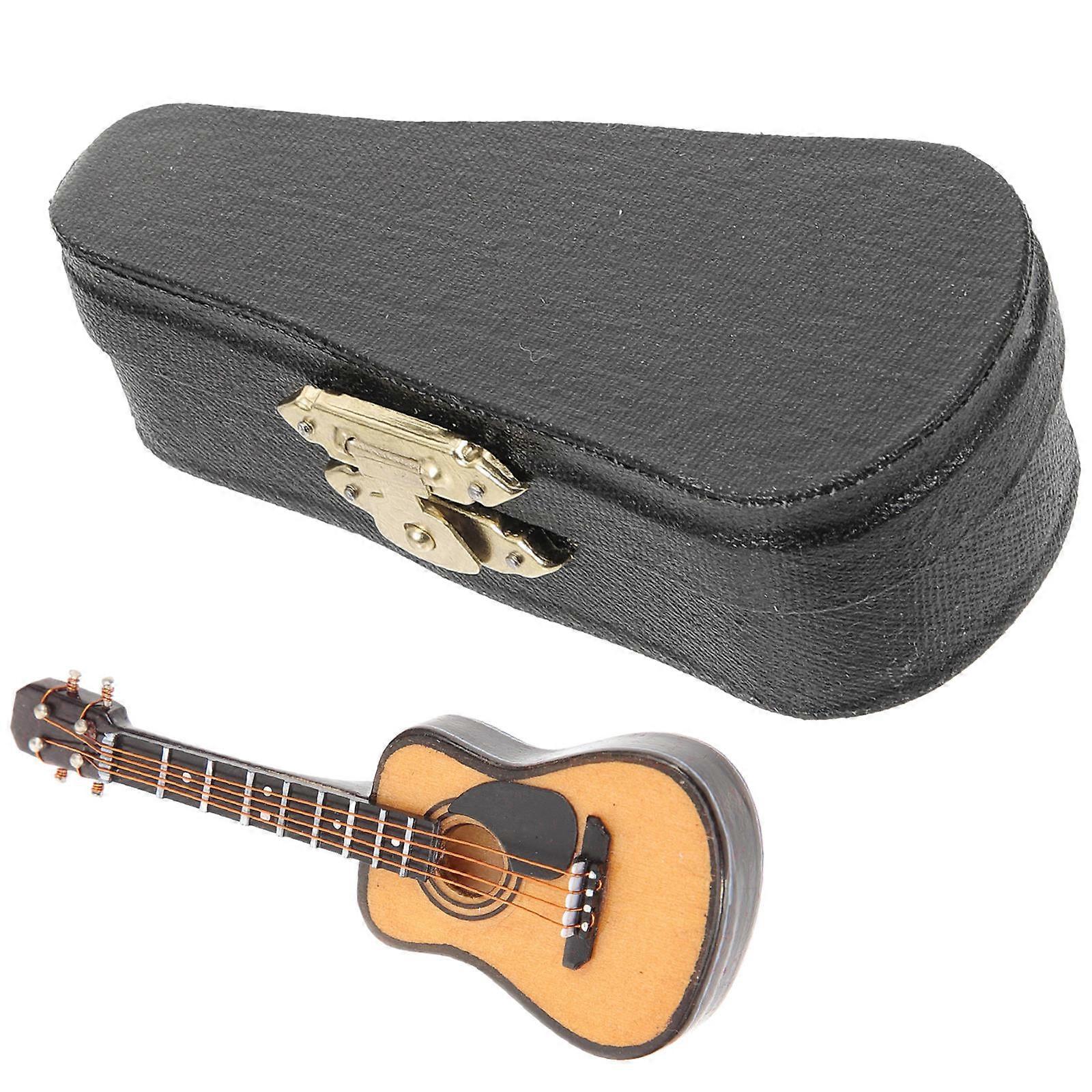 Miniature Guitar Model with Stand for Home Decoration – Unique Music Lover for Creative Atmosphere