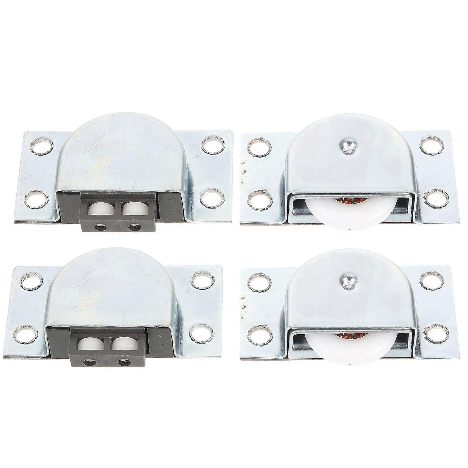 Replacement Sliding Cabinet Door Wheels Round Shape 4Pcs For DIY Enthusiasts 6X4Cm Durable Functionality