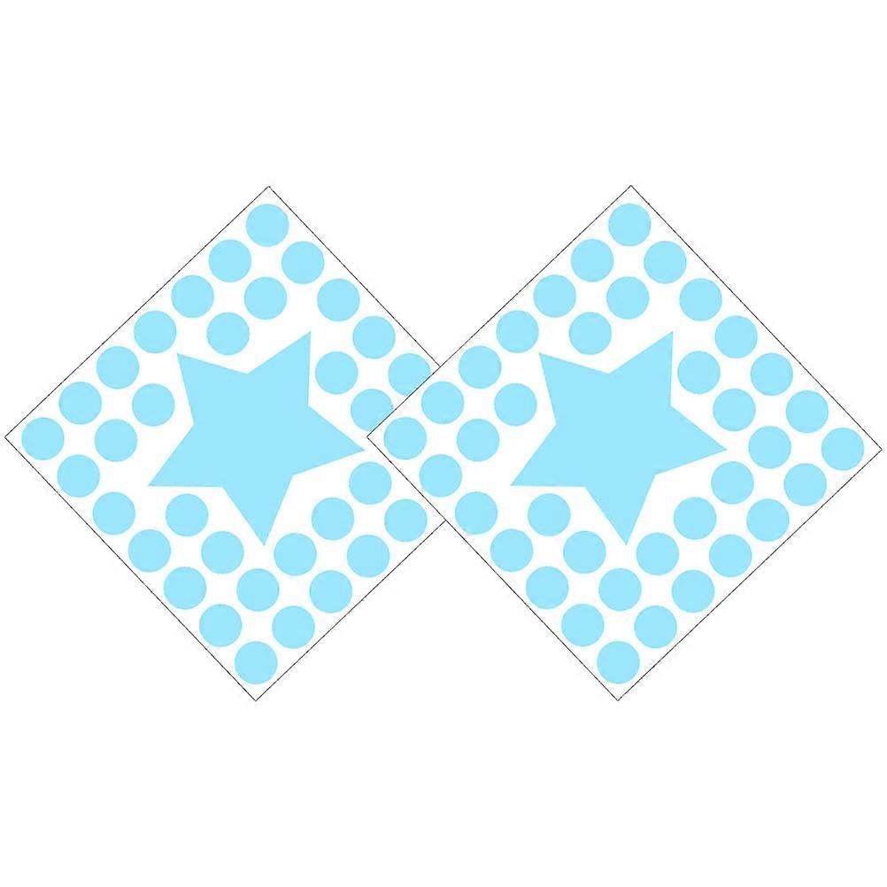 Glow in The Dark Dots Stickers Blue PVC for Nursery Decor 2 Sheets