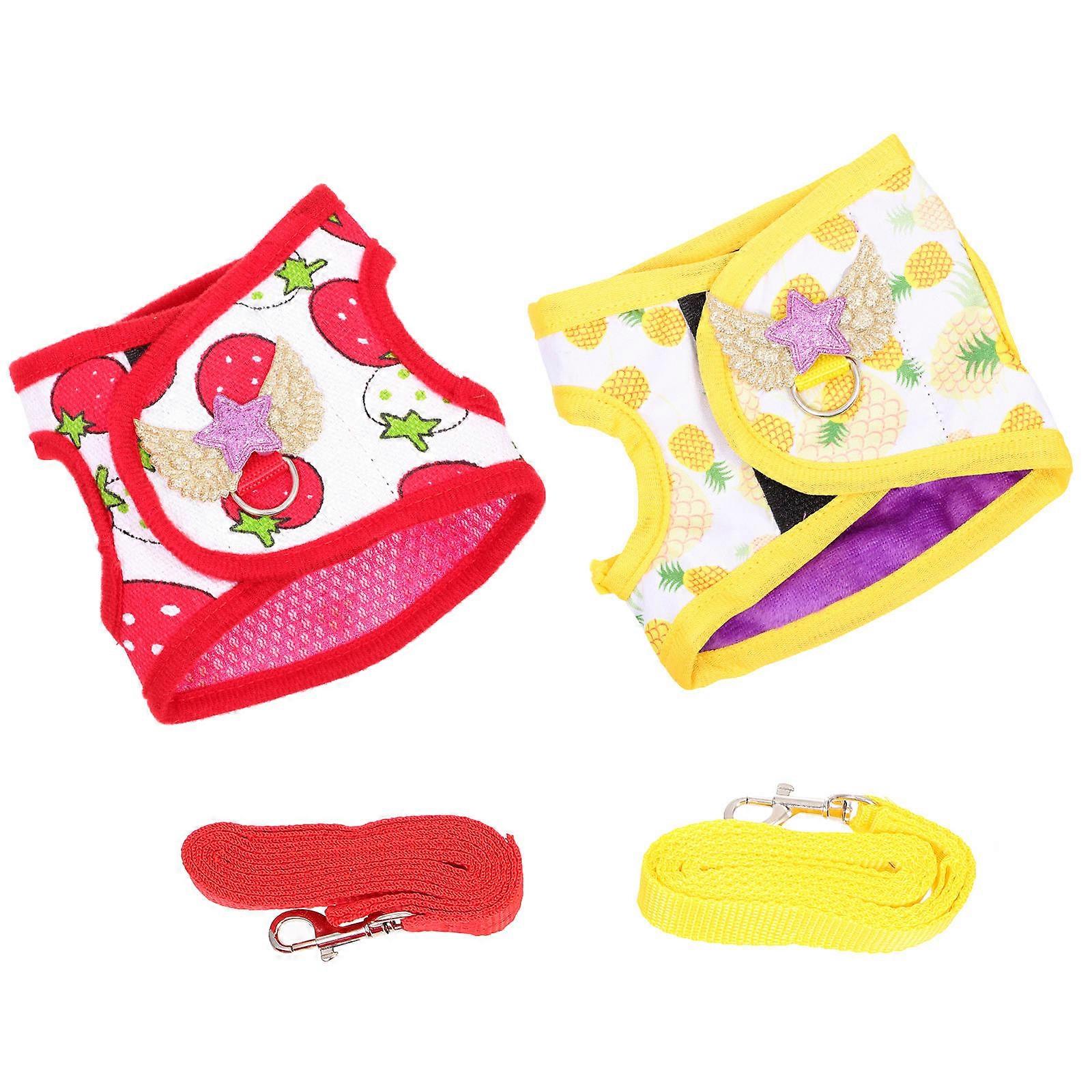 Rabbit Harness with Comfortable Cloth Material for Pet Use in Assorted Colors 2 Sets