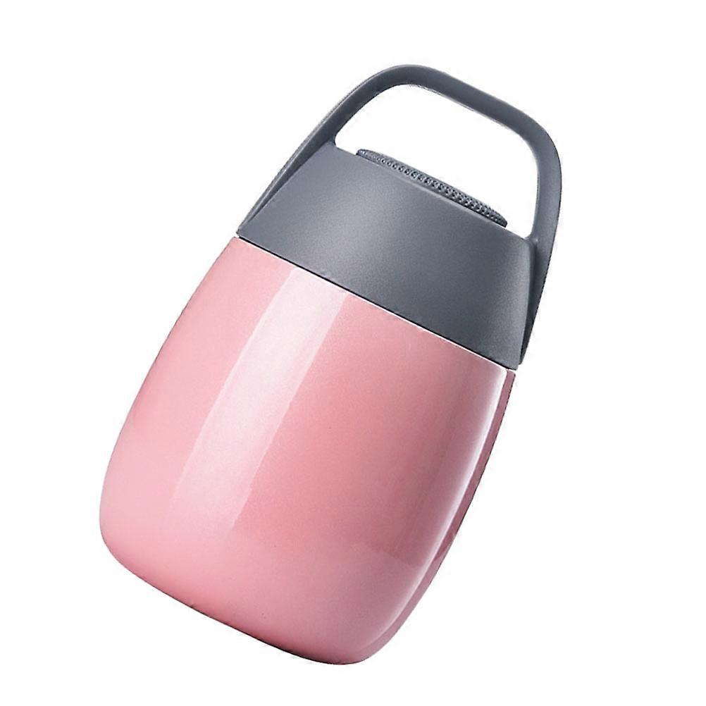 Stainless Steel Containers Thermal Food Container Home Use 450ML Pink Insulated 1Set