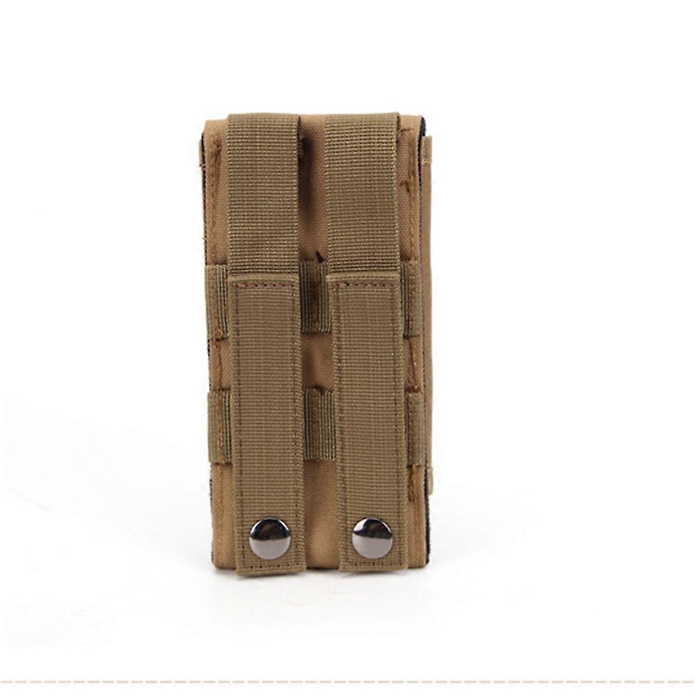 Tactical Phone Pouch Made of Oxford Cloth for Outdoor Use Khaki Color 5 Inch