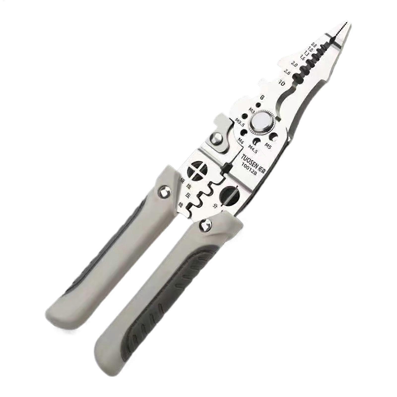 Wire Stripping Tool, Professional Wire Stripper, Electric Cable Pliers With Screw Cutter For Cutting And Pulling Cables