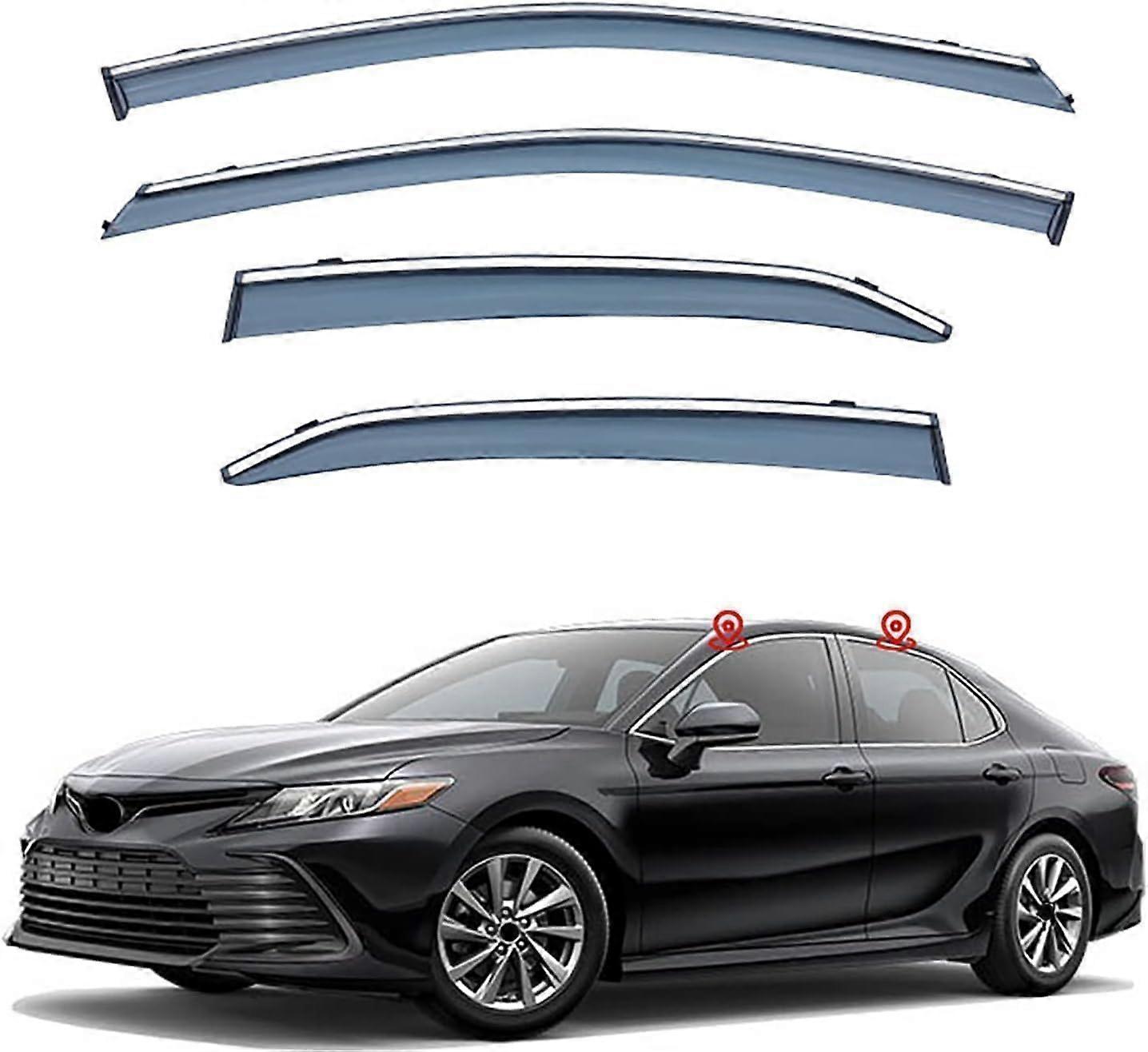 Auto Window Wind Deflector For Toyota Camry MK8 XV70 Side Window Rain Guard With Integrated Deflectors