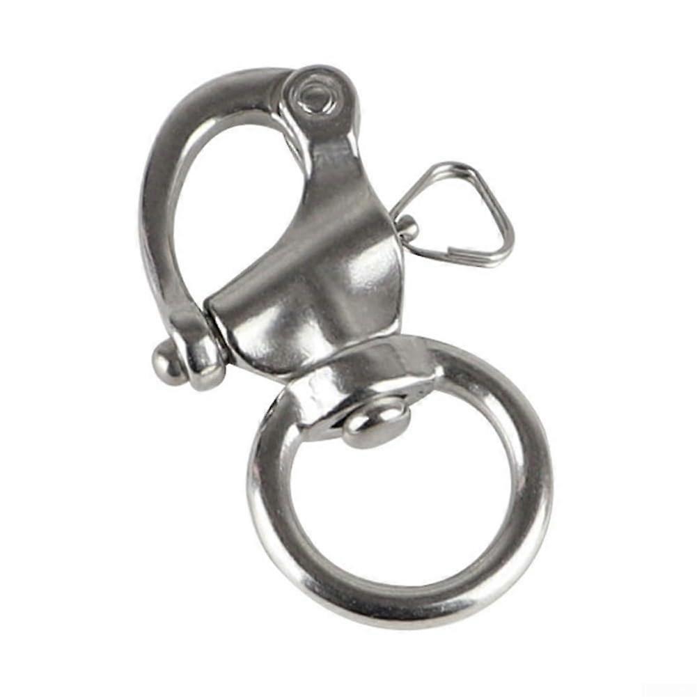316 Stainless Steel Swivel Eye Snap Shackle 2.5 Inch Heavy Duty for Marine and Outdoor Applications