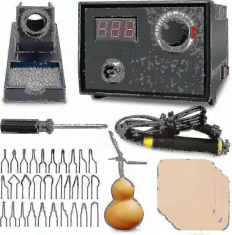 Pyrography Wood Burning Kit - Professional Wood Burner Tool with 30 Woodburning Pen Tips