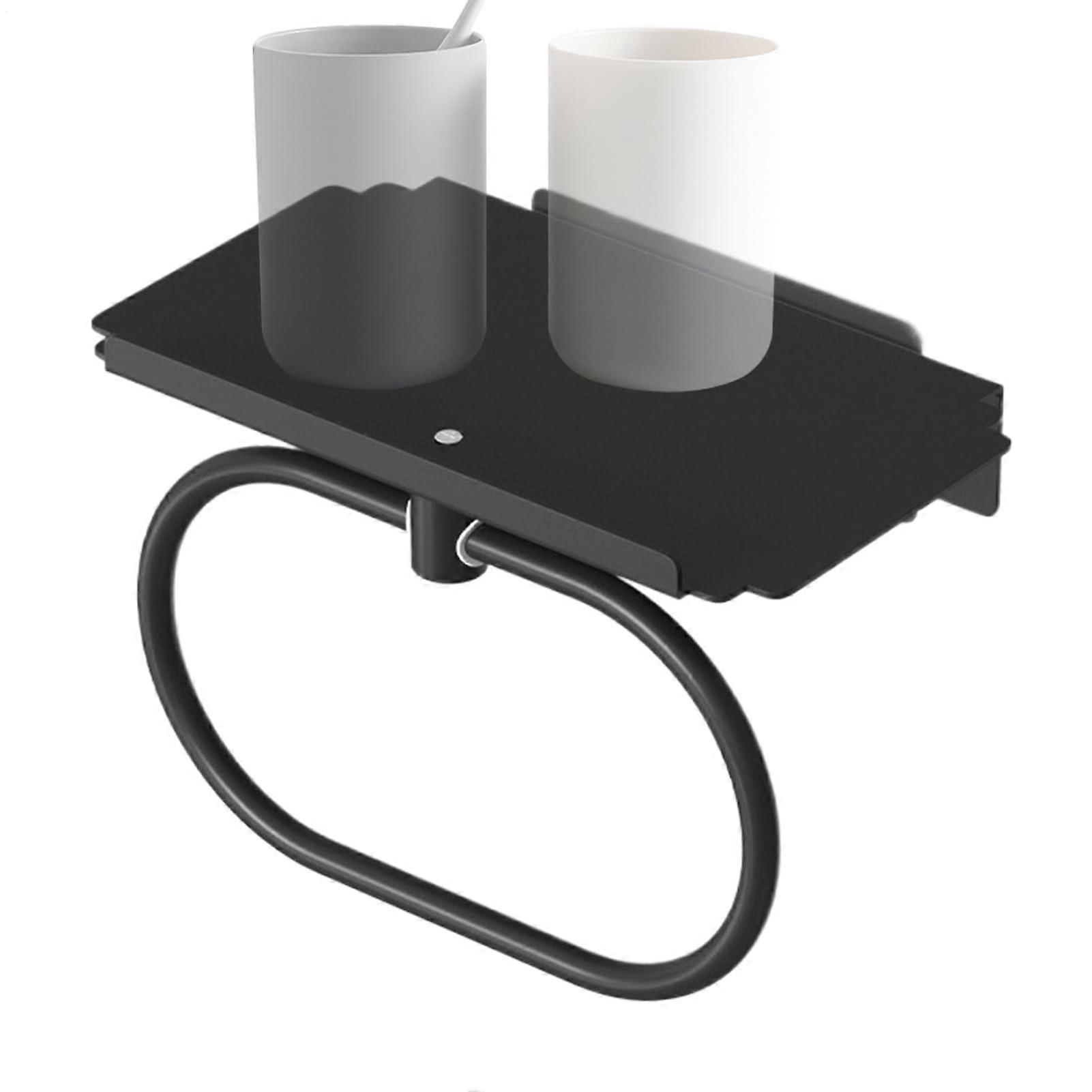 Towel Ring Holder with No-Drill Adhesive, Wall Mounted Bathroom or Kitchen Accessory