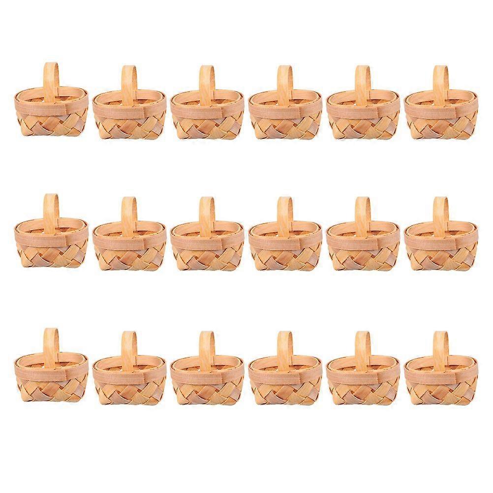 18pcs Handwoven Candy Baskets Small Gift Baskets Wedding Candy Packing Baskets for Decor