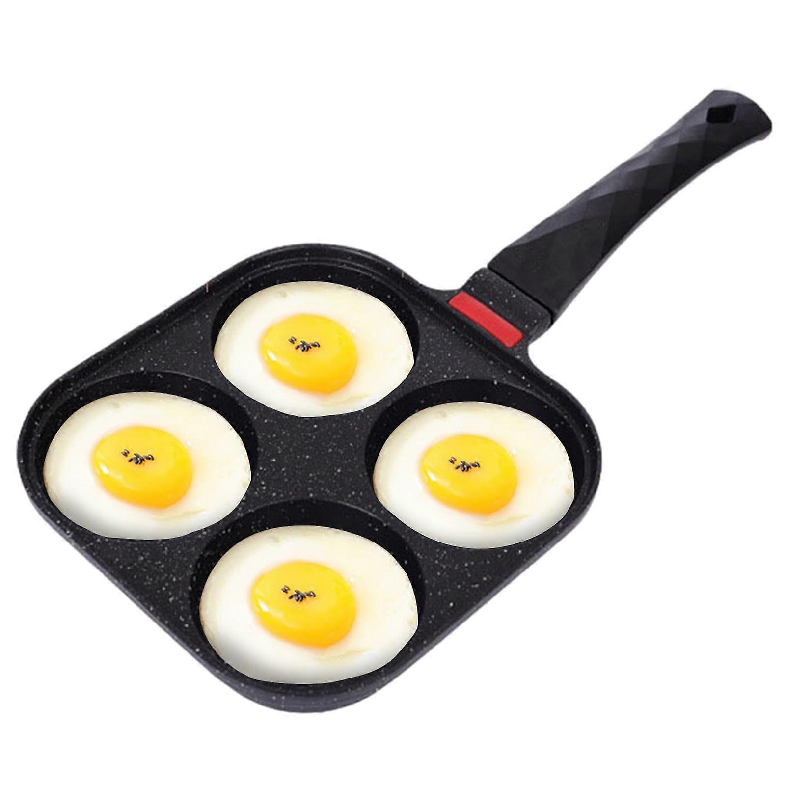 Egg Pans Nonstick  Aluminum Small Egg Cooker Omelette Pan with 4 Cup  Nonstick Pancake Pan, Frying Pan with Ergonomic Handle for  Cooking