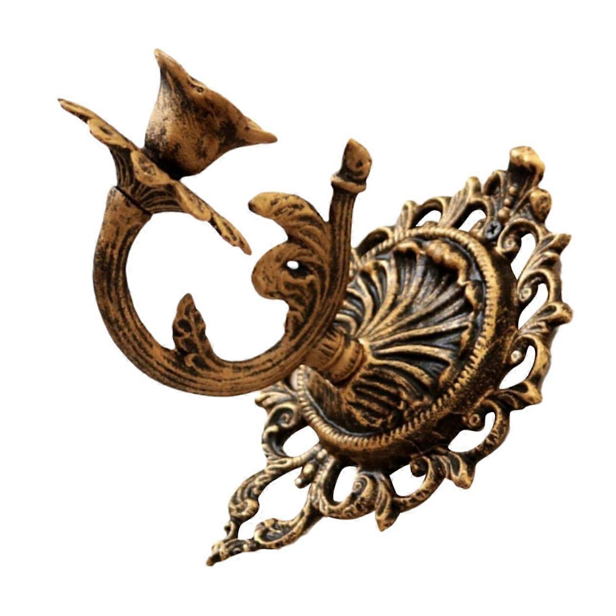 Rustic Victorian Cast Iron Candle Sconce with Antique Finish