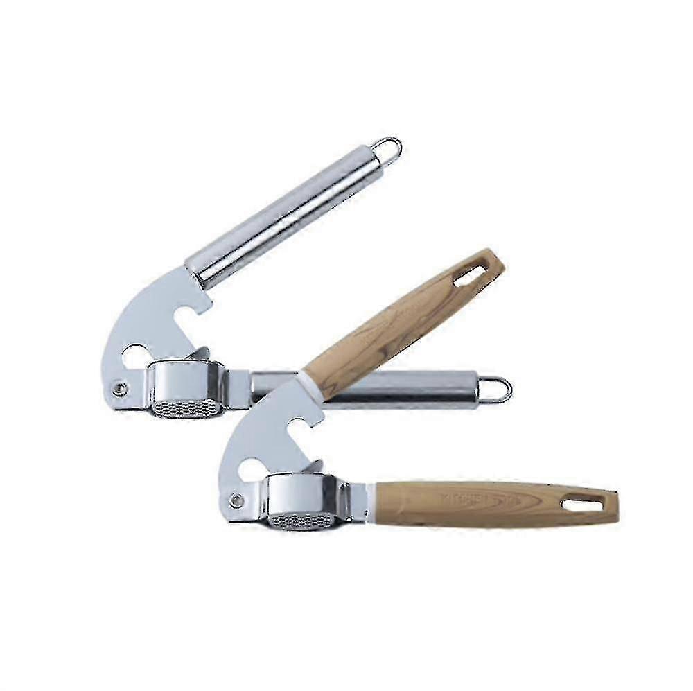 2pcs Stainless Steel Multifunction Garlic Press Crusher Kitchen Ginger Squeezer