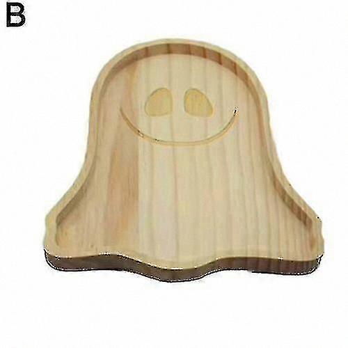 Halloween Dinnerware Set with Pumpkin and Ghost Designs, Wooden Utensils Included
