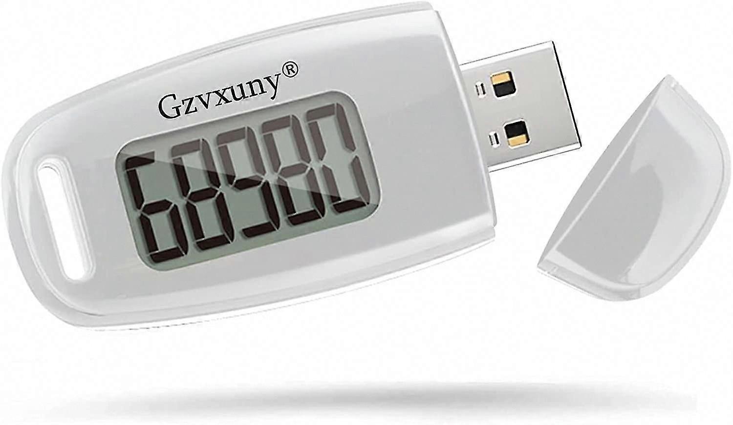 3D Pedometer with Clip and Belt, USB Rechargeable Step Counter, Accurate Fitness Tracker for Walking & Exercise, Daily Goal Monitor