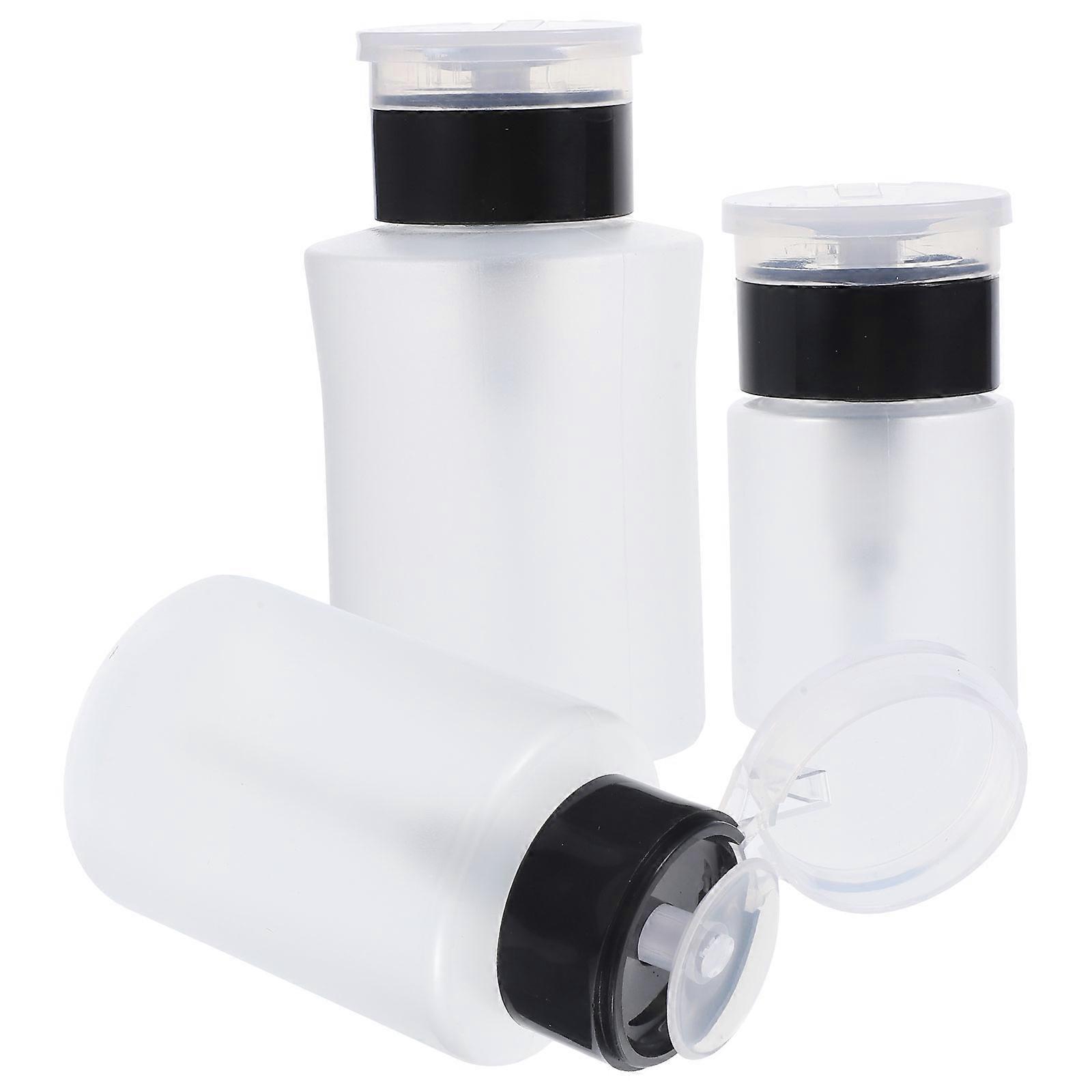 Plastic Pump Spray Bottles Nail Polish Remover for Handbag Transparent Pet Pp Storage Refillable 3Pcs
