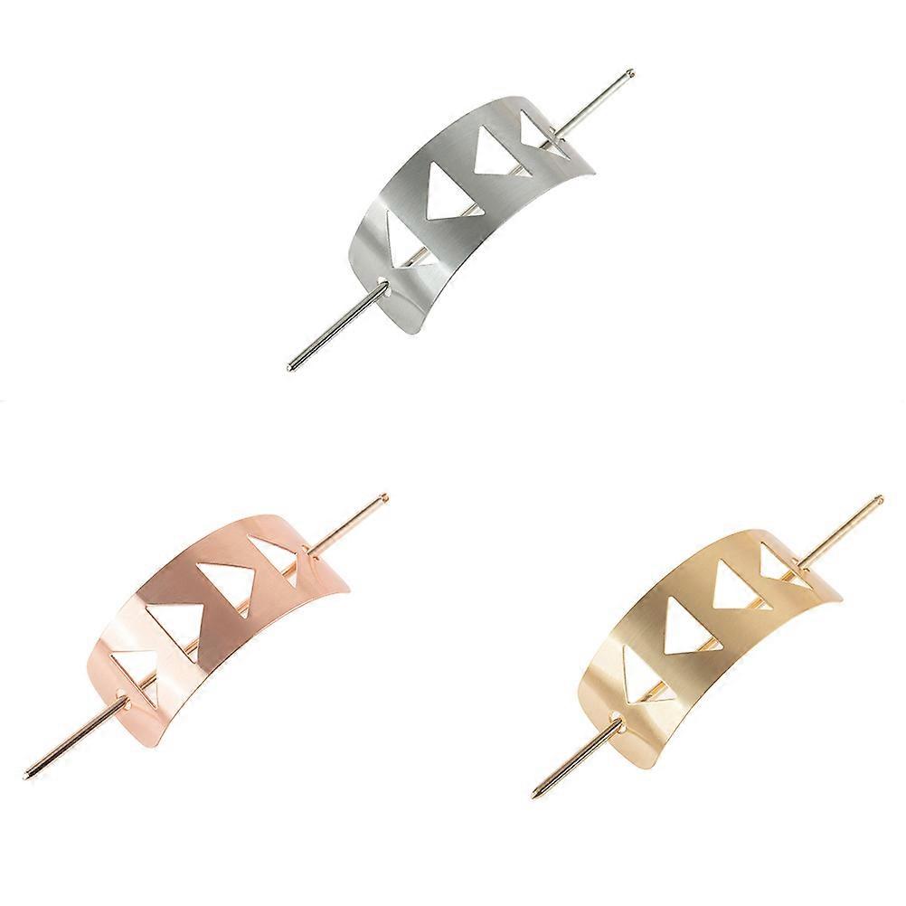 Hair Bun Cage Metal Hair Accessories for Women Alloy Assorted Color Featuring Irregular Shape for Dinners Function 3Pcs