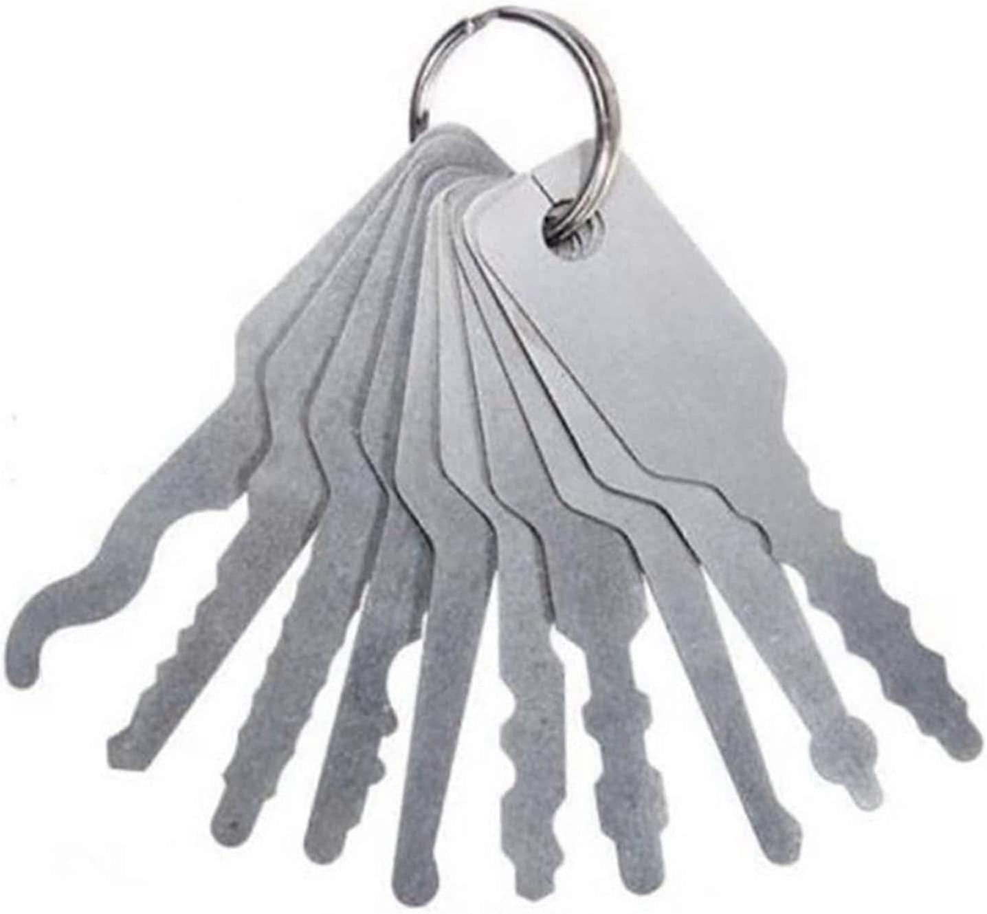 Sheet Metal Tools 10pcs\\/set Car Stainless Keys Dual Sided Car Unlock Lock Open