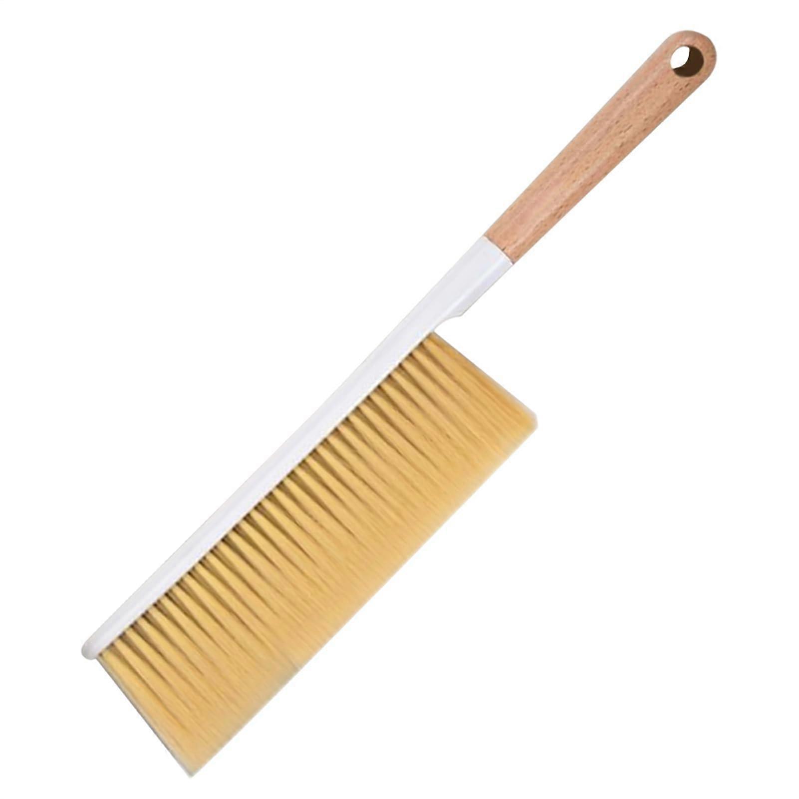 Handheld Broom, Soft Bristles Counter Brush, Hangable Bench Cleaning Brush, Multipurpose Small Counter Brushes with Wooden Handle