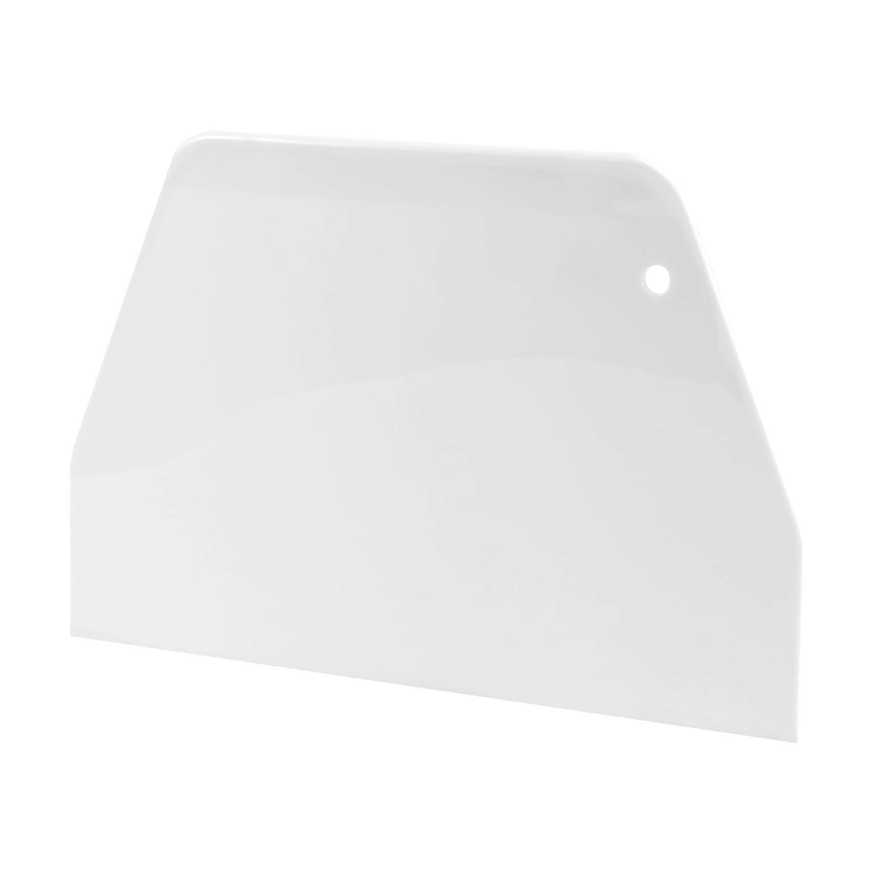 Flat White Plastic Cake Decorating Scraper Tool - 19cm x 12.5cm