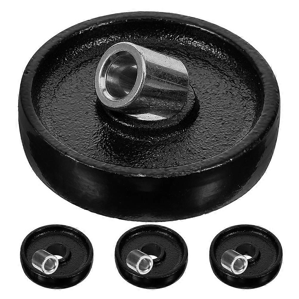 4pcs Jack Wheel Heavy Duty Metal Front Wheels for Hydraulic Utility Trailer Easy to Install and Replace