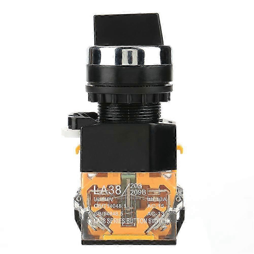 22mm 2 Position Auto Reset Selector Momentary Rotary Switch LA38?11X22