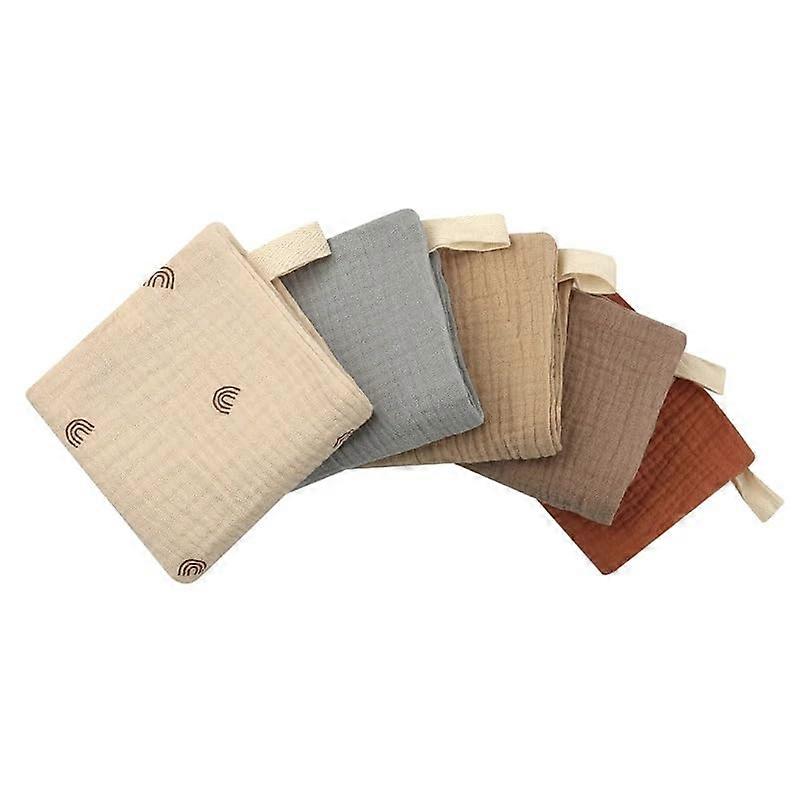 5PCS Baby Towel Set Random Color Soft Cotton Washcloths for Infants and Toddlers, Quick-Dry, Lightweight