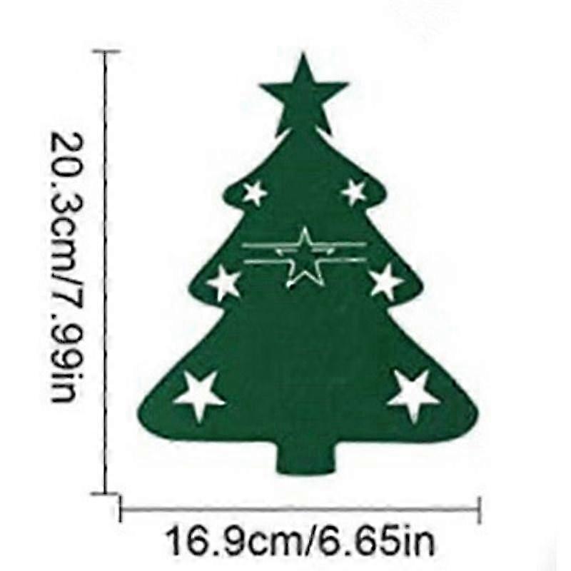 Barsinfi 12 قطعة شجرة عيد الميلاد أدوات المائدة الرف شعرت شوكة ملعقة حقيبة عيد الميلاد الجدول الديكور حقيبة أدوات المائدة حقيبة أدوات المائدة حقيبة أدوات المائدة عيد الميلاد الديكور Sce
