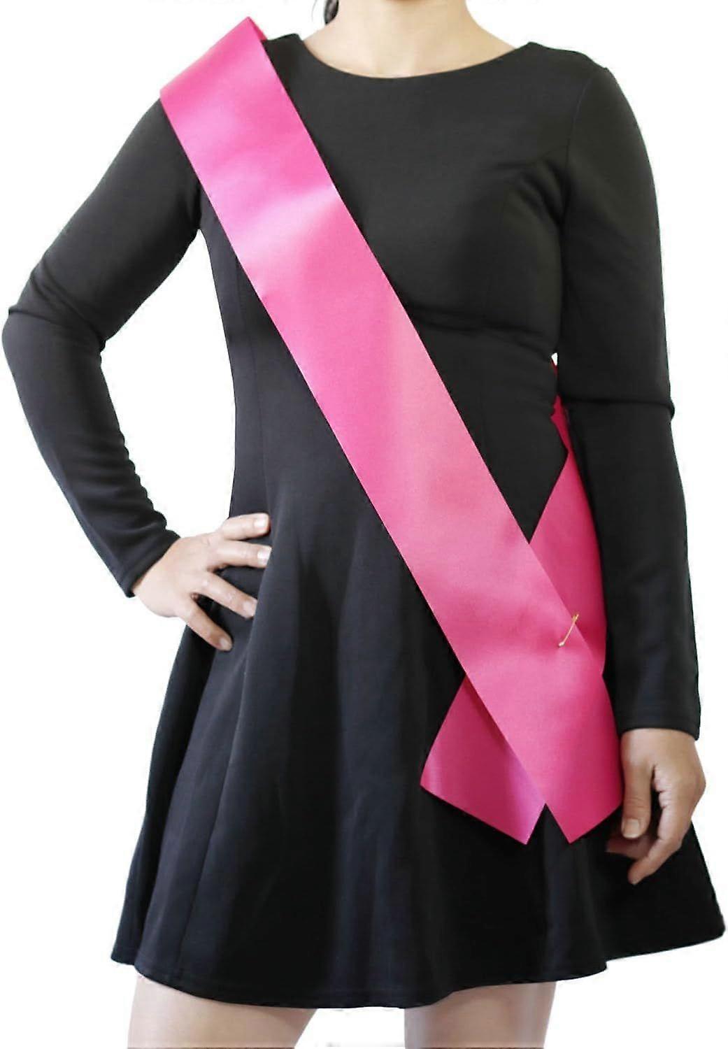 6 Pack Hot Pink Blank Sash,Plain Satin Sashes,Sashes for Pageants,DIY Sashes for