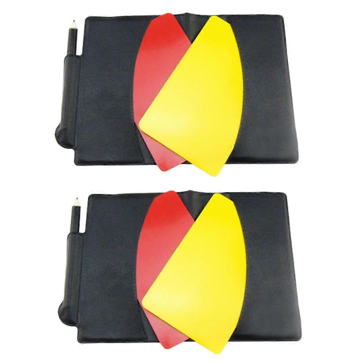 Referee Score Cards, 2 Sets, Red And Yellow, Rugby Referee Equipment Kit, Standard Size, Professional Accessory