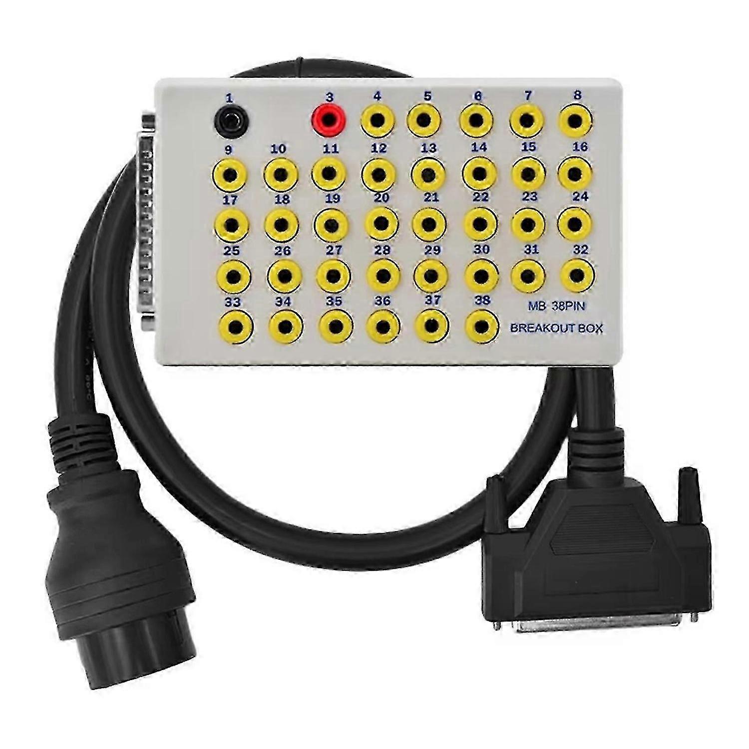 New 38 Pin OBD Breakout Box OBD2 Line Signal Tester Protocol Detectors CAN Data Link Diagnostic Tool Cs