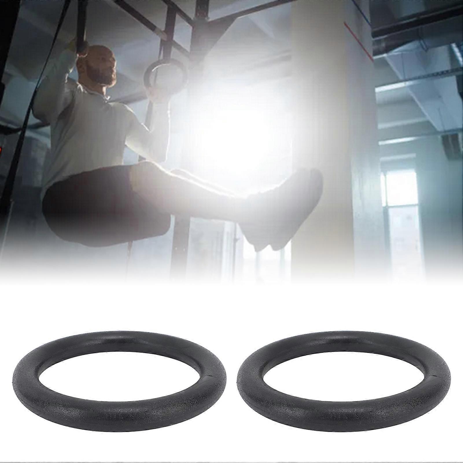 Fitness Rings Black ABS 1483g Adjustable Pull Up Exercise Gym