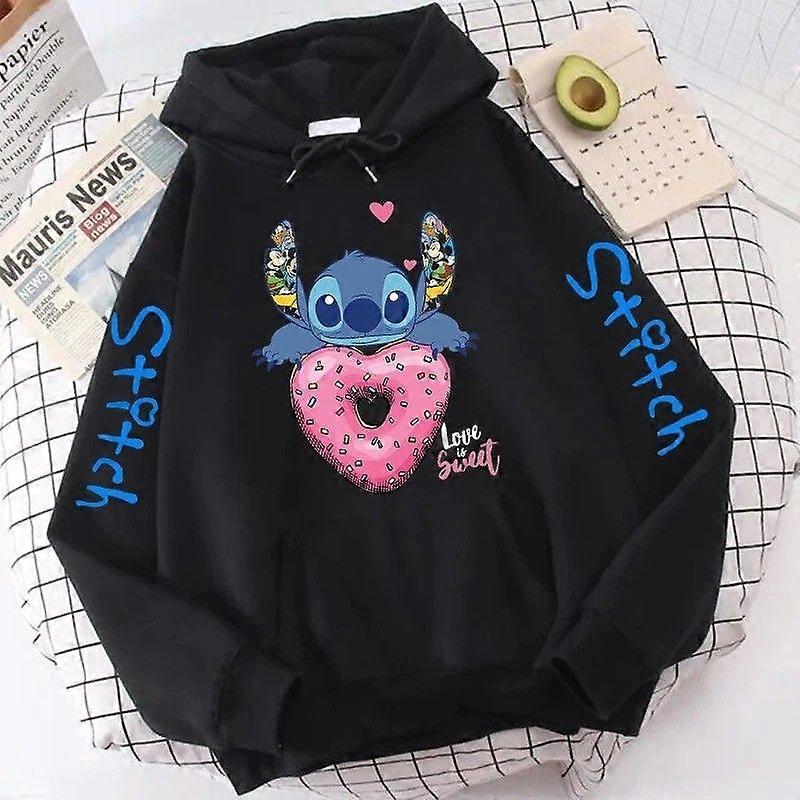 Lilo & Stitch Hoodie Sweatshirt Casual Loose Fit Big Size Unisex Long Sleeve