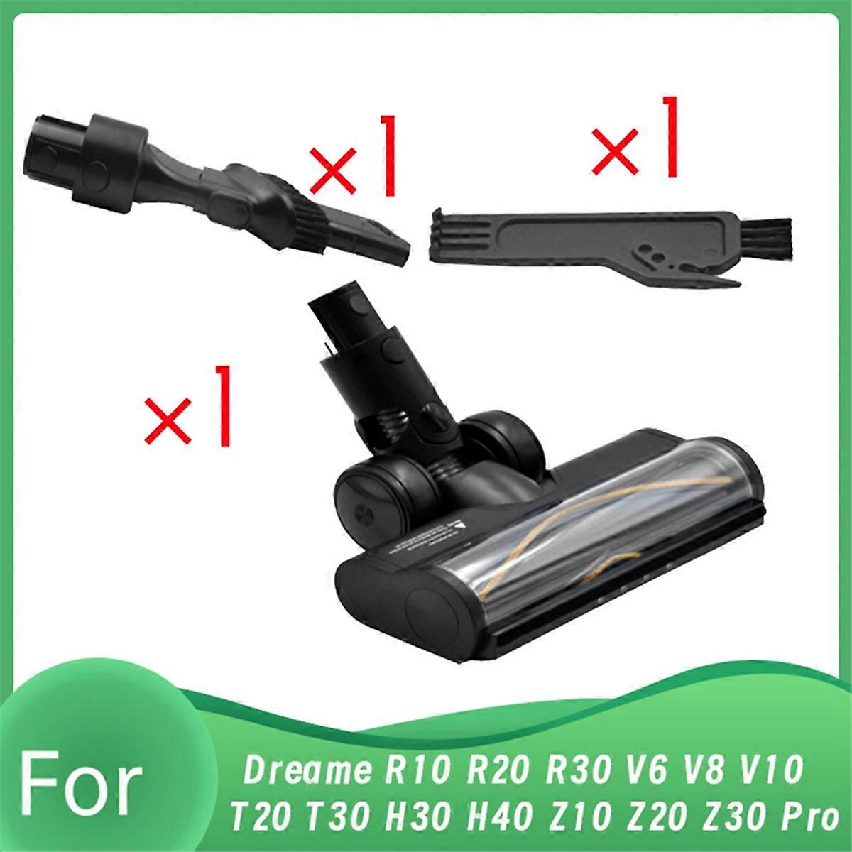 3Pcs for R10 R20 R30 T30 Vacuum Cleaner Floor Brush Head Soft Floor Brush Head with Led Dust Light