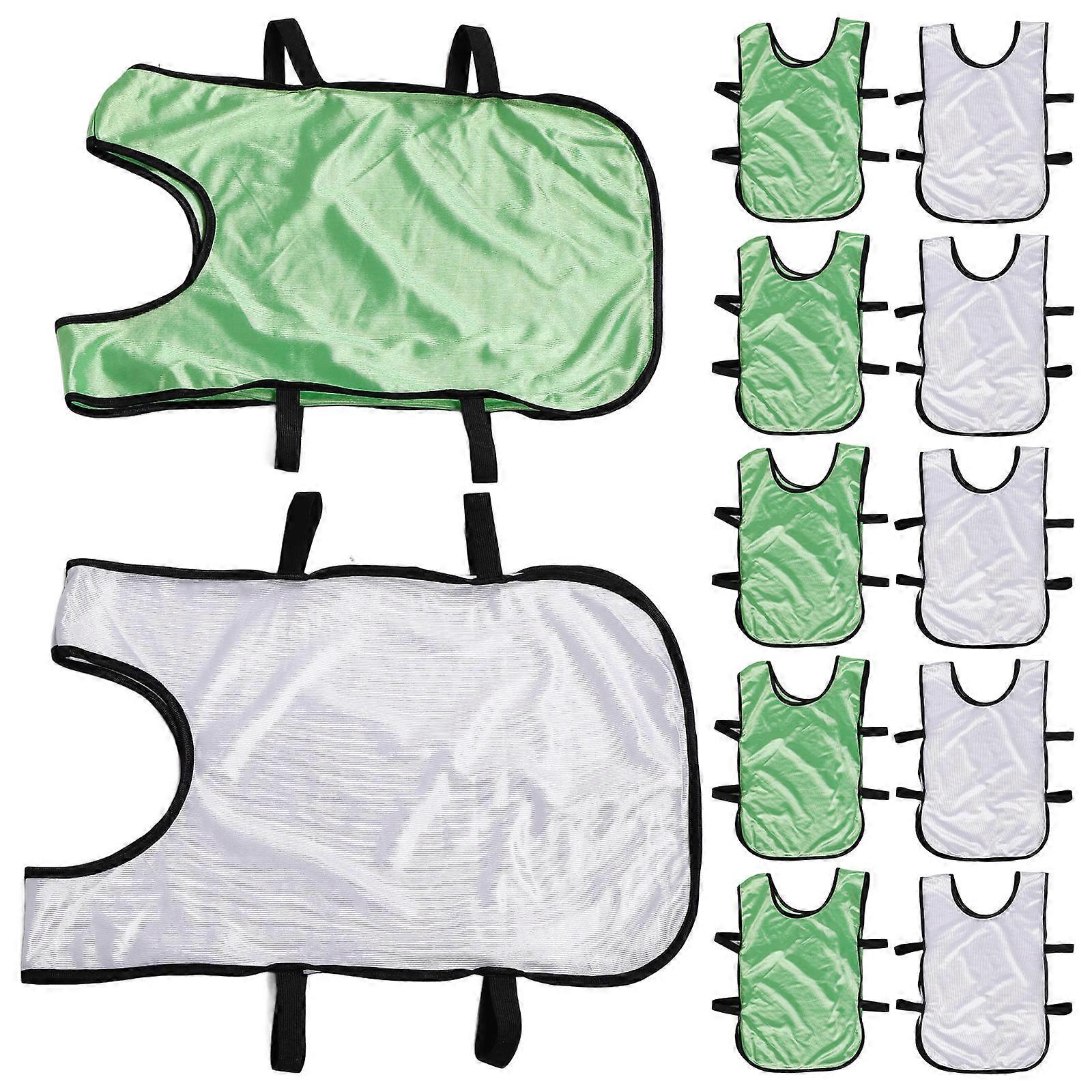 Football Vests Basketball Practice Vests For Games Fluorescent Green 12Pcs