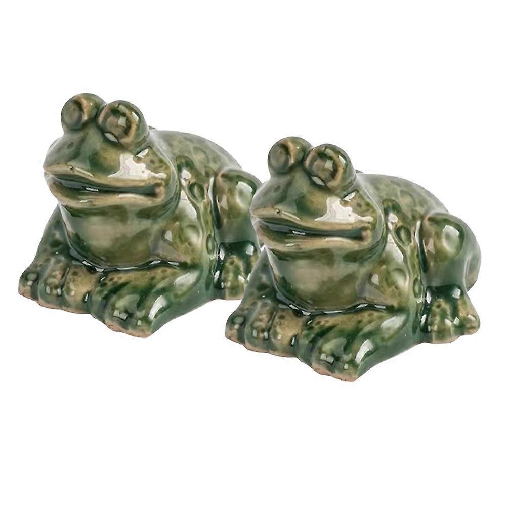 Frog Shaped Toilet Bolt Covers Resin Material Green Color Easy Installation for Home Use 2 Pieces