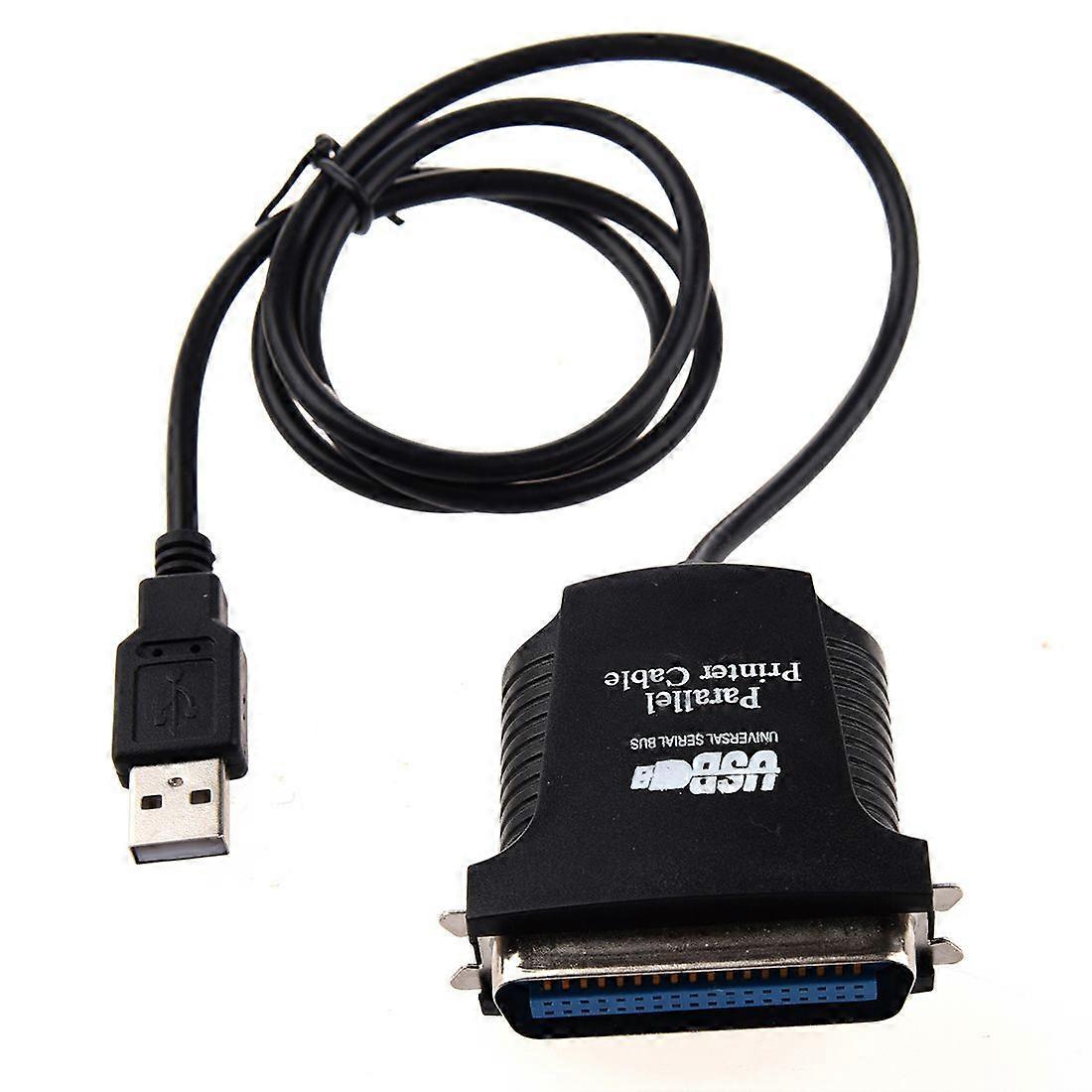 USB printer parallel port 36pin male conversion cable Black
