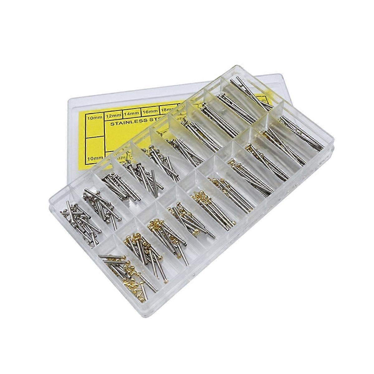 200Pcs 10-28mm Watch Strap Link Pins Connection Fixed Shaft Stainless Steel Raw Ear Rod Watch Bolt