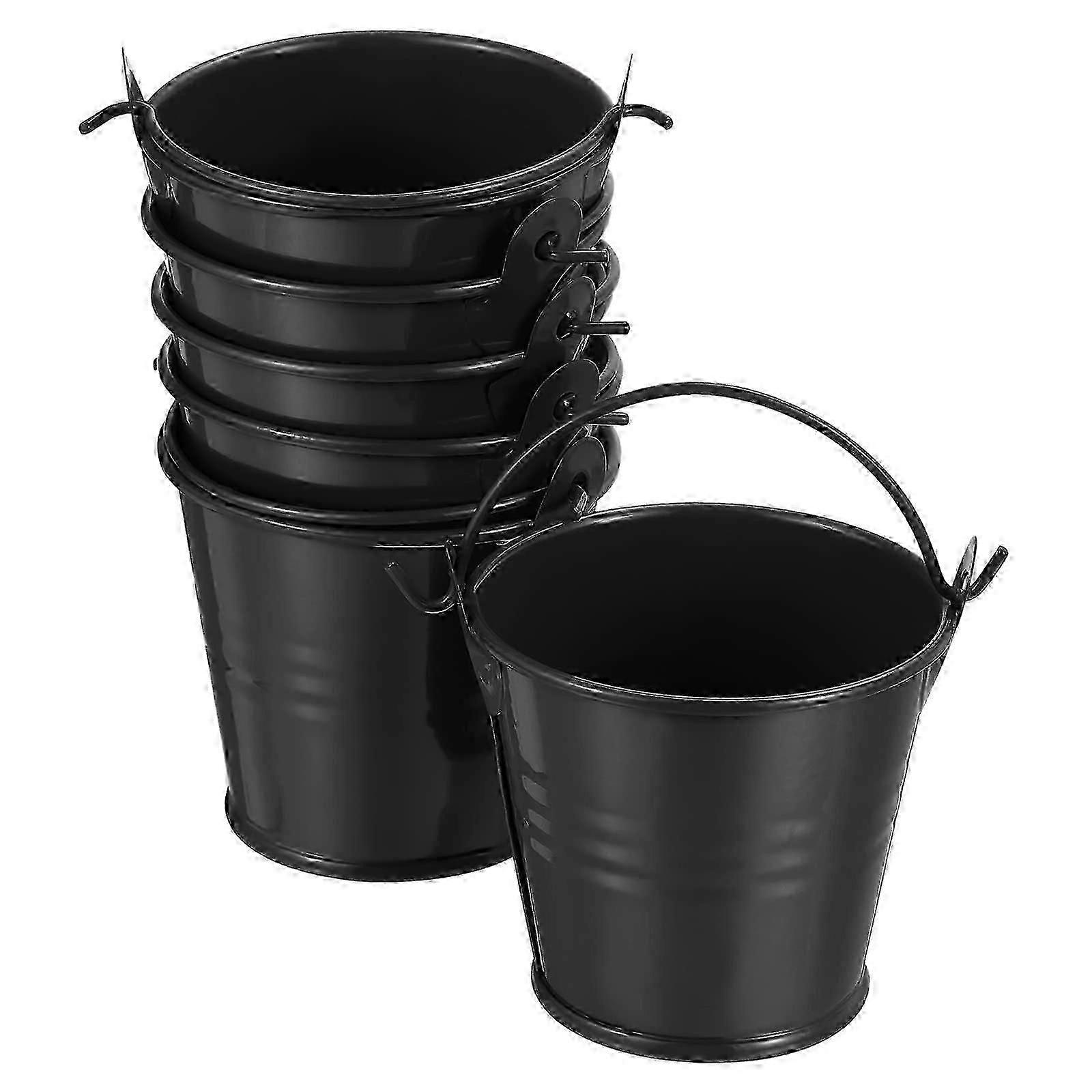 6-Pack Colorful Mini Metal Buckets for Crafts