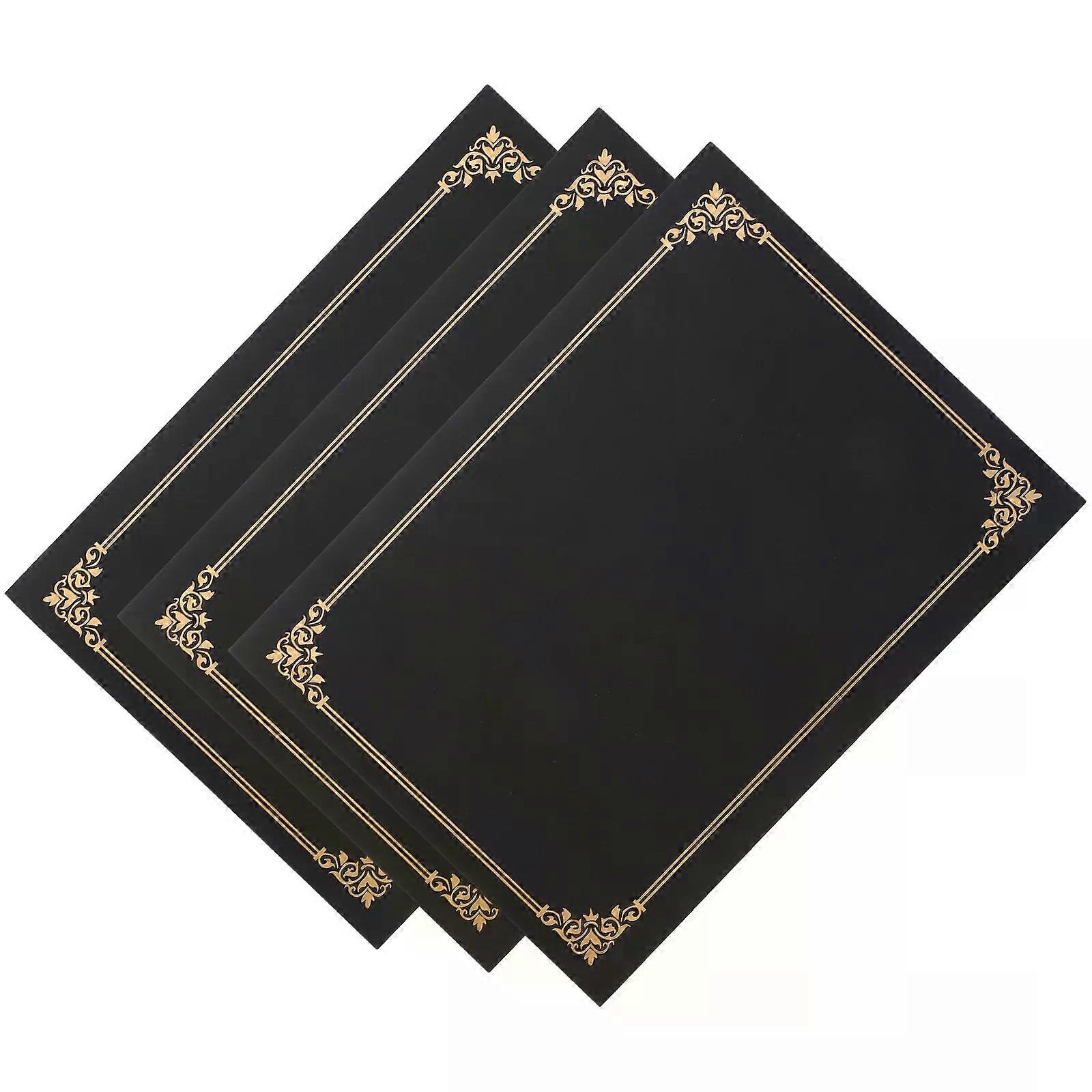 3 Pcs Paper Certificate Holder Folder Document Protector Award Envelope Diploma File Case Rounded Corner Lightweight