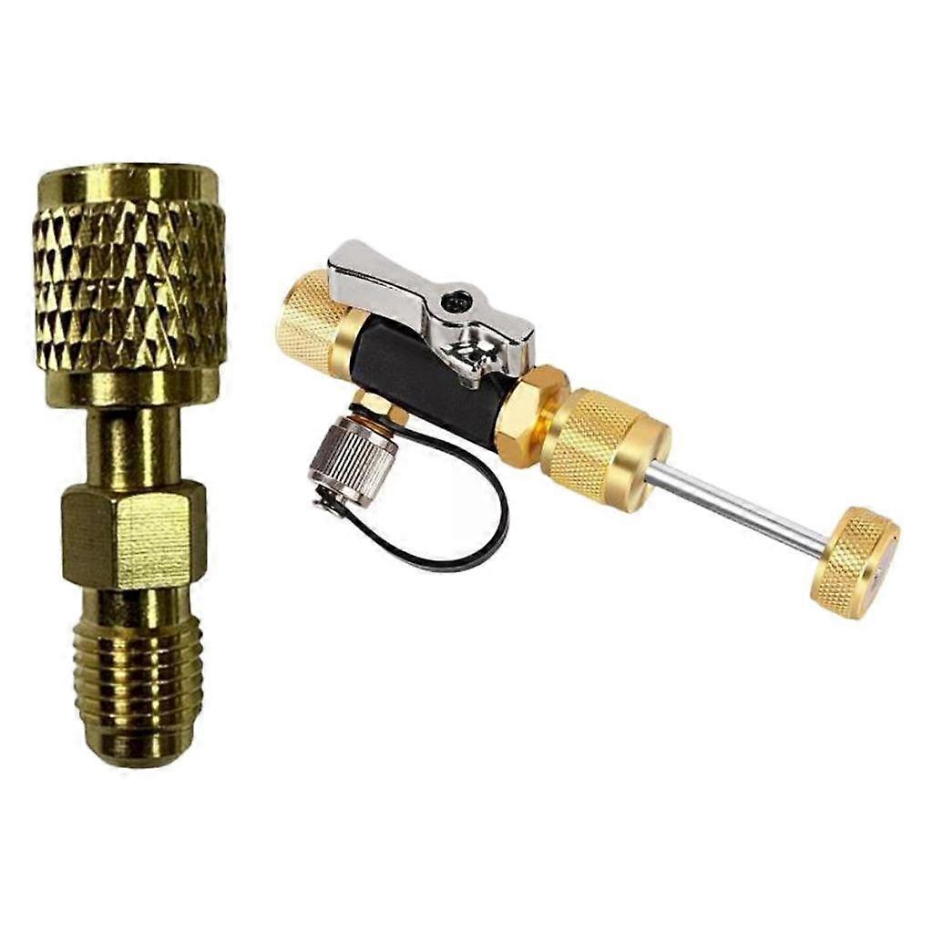 Valve Core Removal Tool 1/4 And 5/16 Port with R454B Tanks Adapter