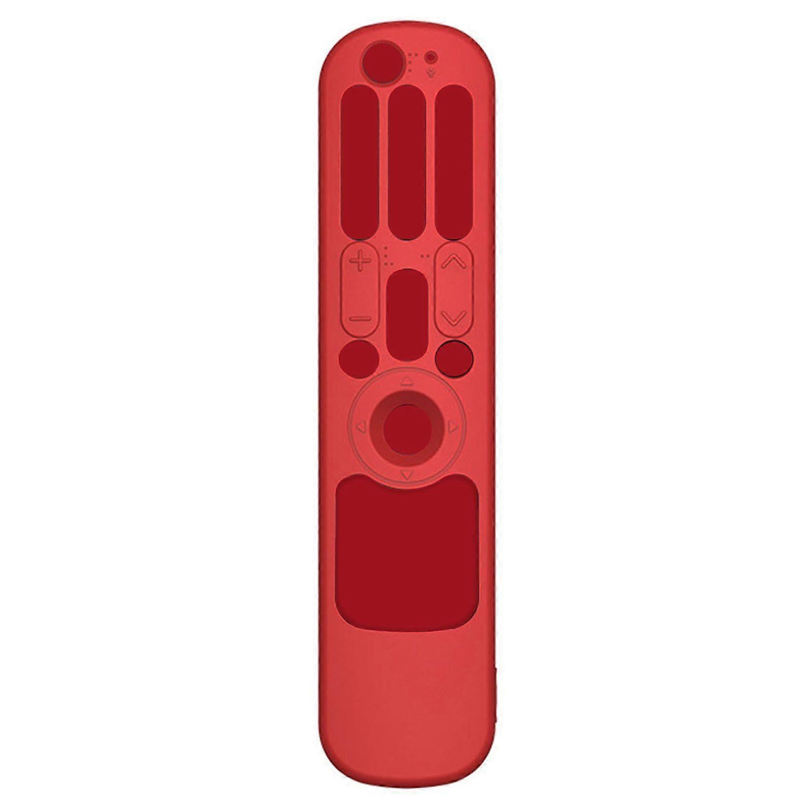 Remote Control Protective Case Soft Prevent Slip Full Wrap Silicone TV Remote Cover for LG AN MR21GC MR21N MR21GA Red