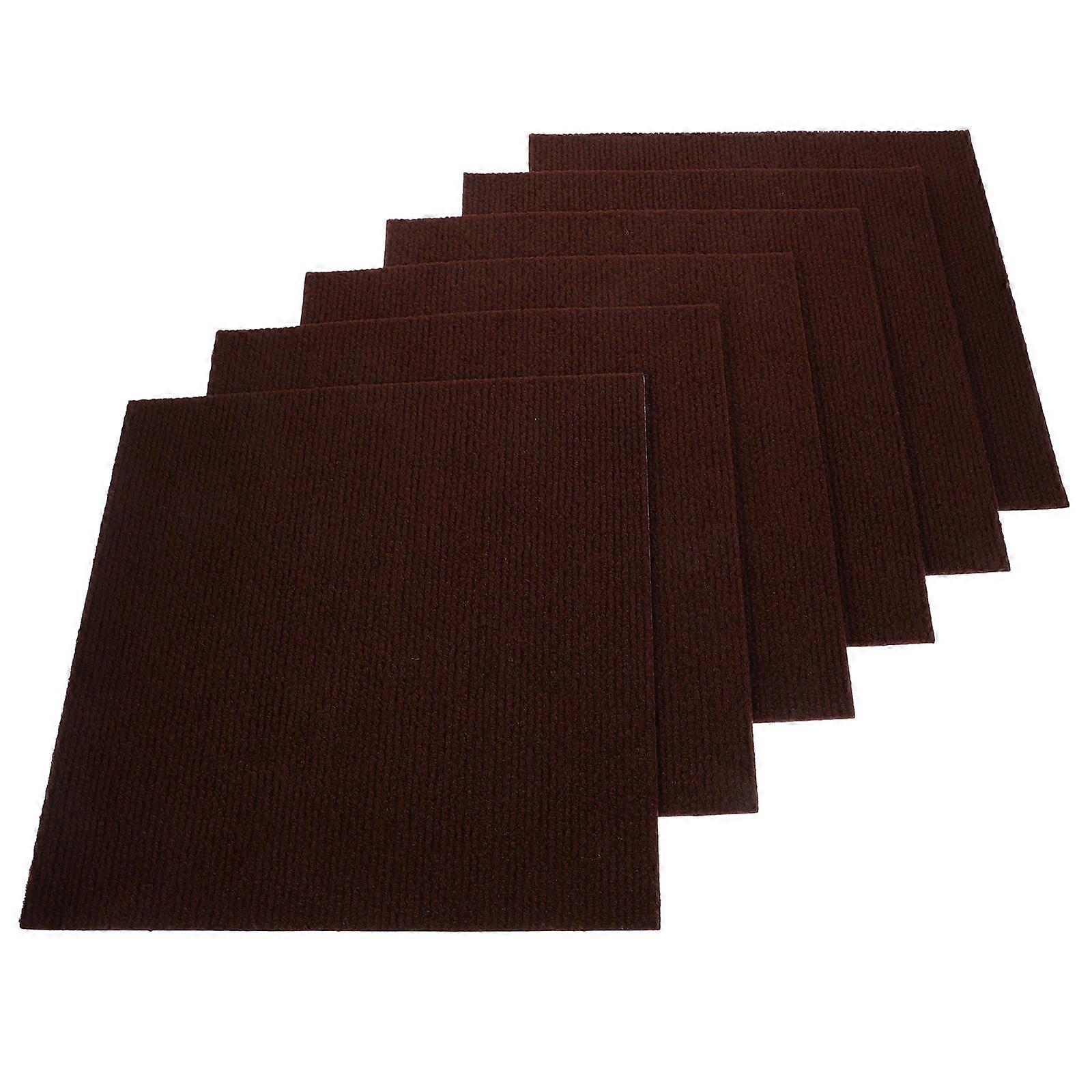Carpet Tiles Carpet Padding for Playing 10Pcs Brown Square Floor Tiles