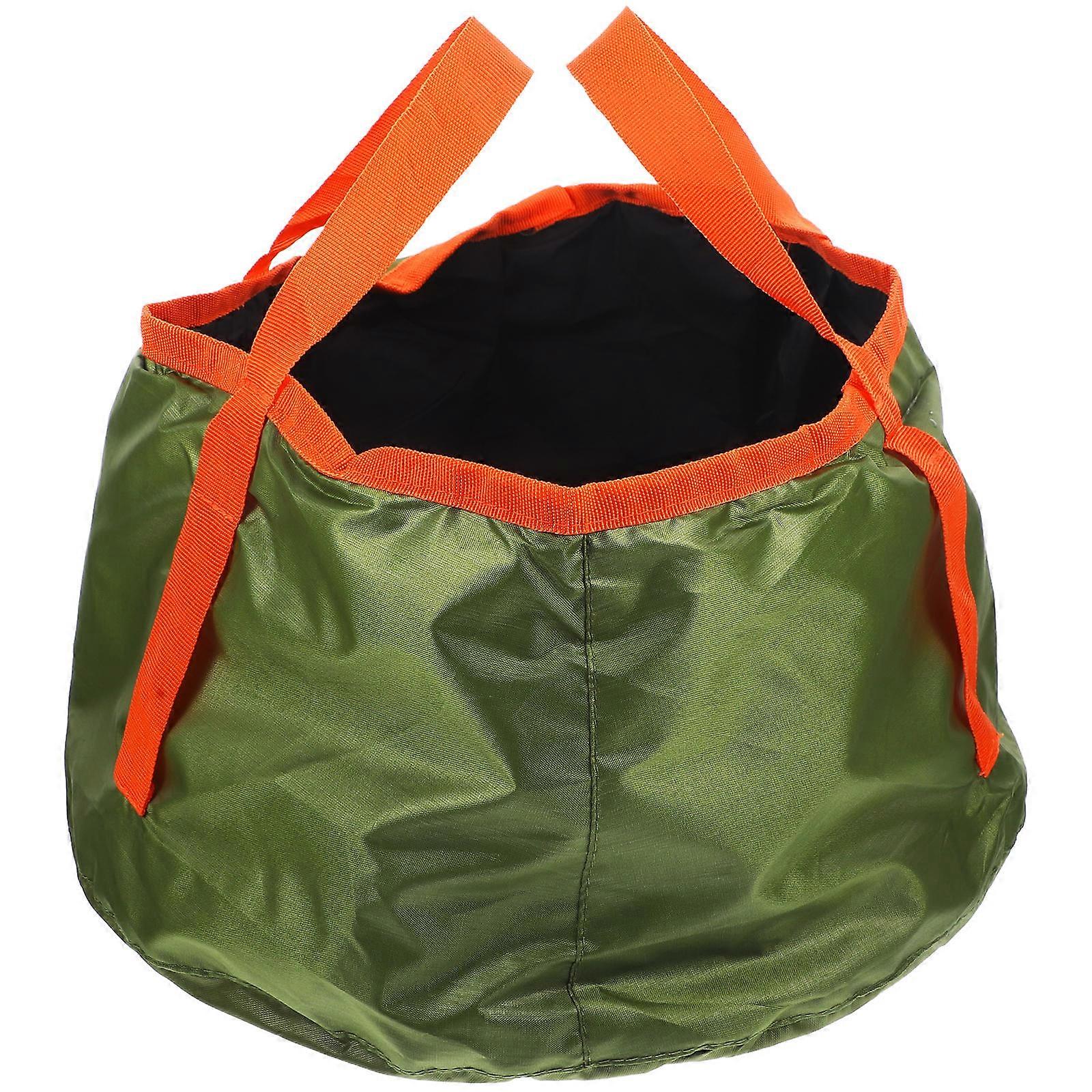 Collapsible Outdoor Basins Water Basin for Camping Use 2Pcs Foldable Green